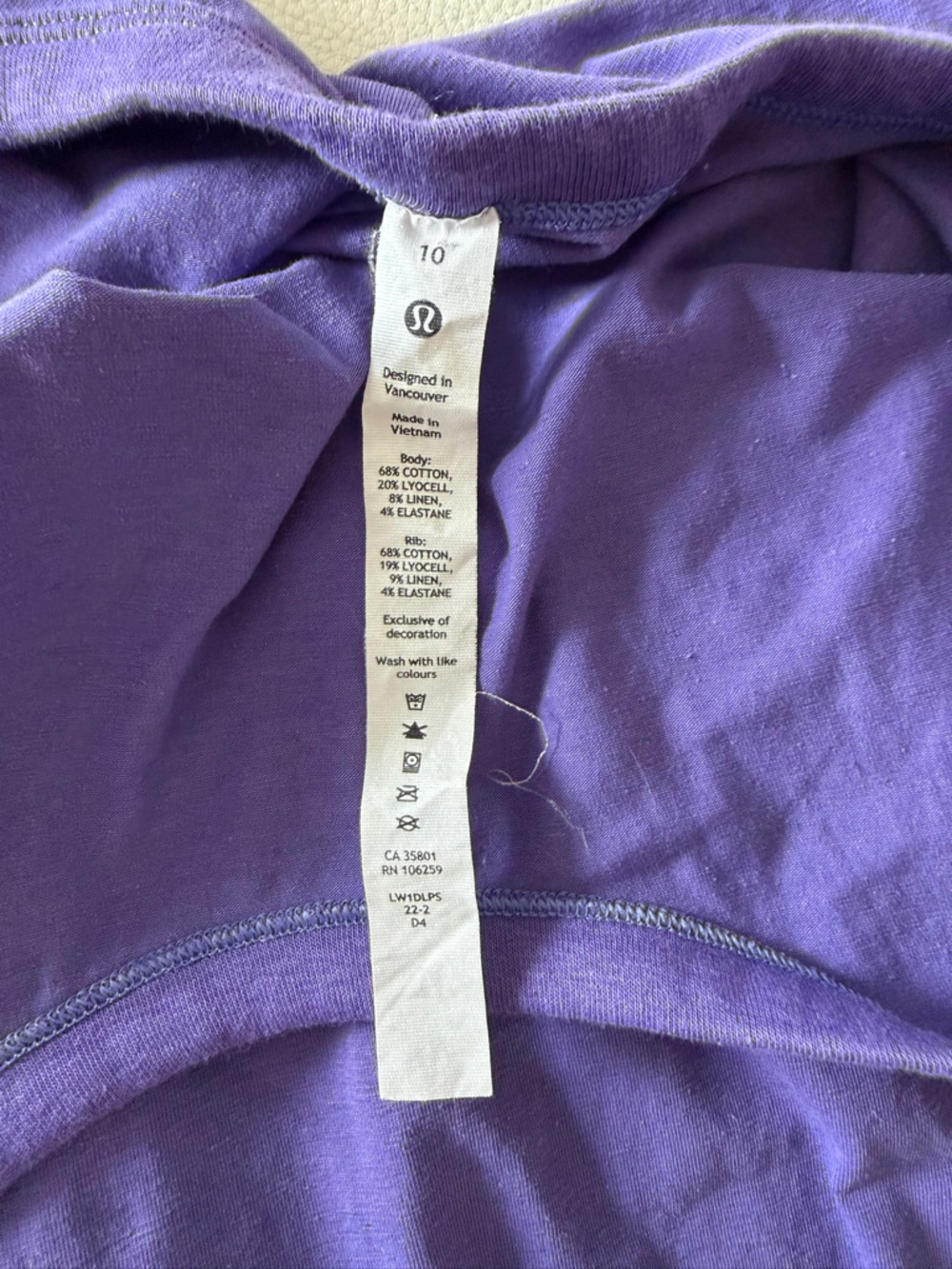 Lululemon Classic-Fit Cotton-Blend Scoop Dress Charged Indigo size 10 - Picture 7 of 8